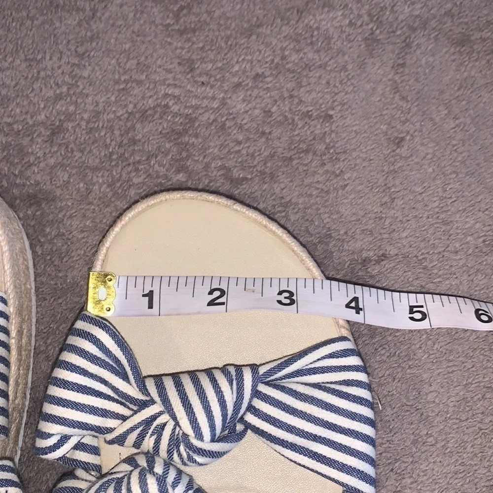 Hollister Women’s Sandals Platform Striped Sandals size 9/10 blue/white Stripes